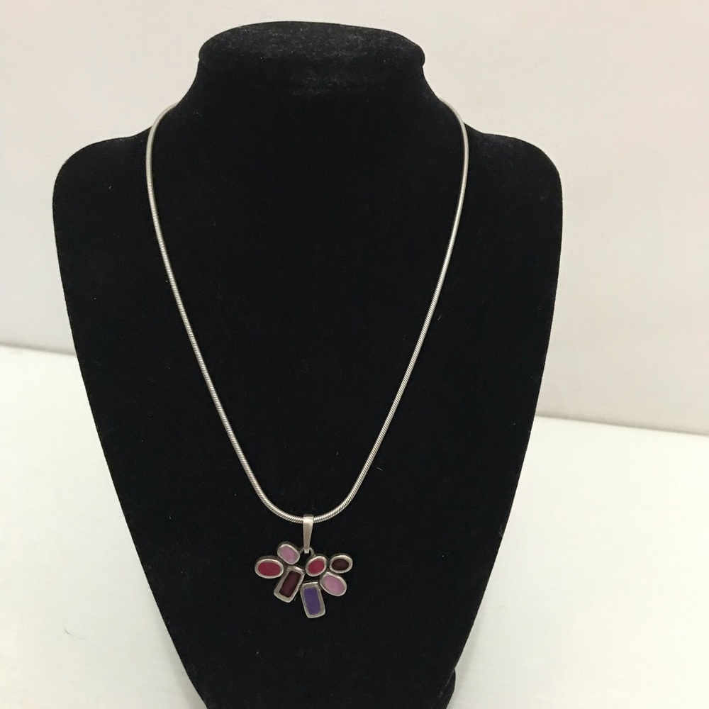 925 Starling Silver Necklace with Pewter USA pendant